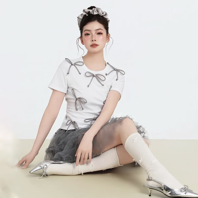 9A+ quality chanel bow t-shirt